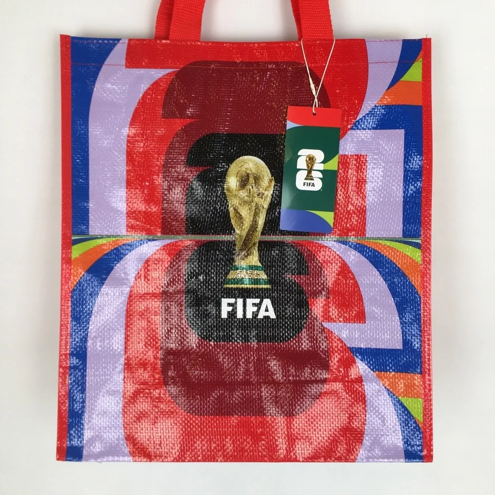 FIFA World Cup 2026 Red Tote Bag Reusable Shopping Bag Collectible Souvenir NEW
